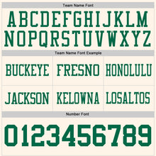 Load image into Gallery viewer, Custom Cream Kelly Green Authentic Football Jersey