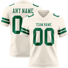 Load image into Gallery viewer, Custom Cream Kelly Green Authentic Football Jersey