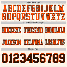 Load image into Gallery viewer, Custom Cream Brown-Orange Authentic Football Jersey