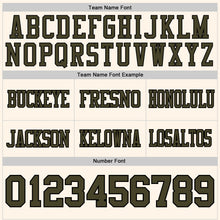 Load image into Gallery viewer, Custom Cream Olive-Black Authentic Football Jersey