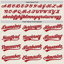 Load image into Gallery viewer, Custom Cream Red-Gray Authentic Baseball Jersey