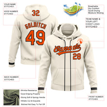 Load image into Gallery viewer, Custom Stitched Cream Orange-Black Baseball Pullover Sweatshirt Hoodie
