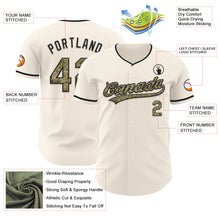 Load image into Gallery viewer, Custom Cream Camo-Black Authentic Baseball Jersey