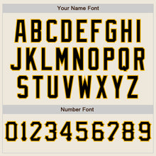 Load image into Gallery viewer, Custom Stitched Cream Black-Gold Baseball Pullover Sweatshirt Hoodie