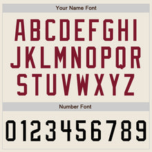 Load image into Gallery viewer, Custom Stitched Cream Black-Crimson Baseball Pullover Sweatshirt Hoodie