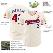 Charger l'image dans la galerie, Custom Cream Red-Royal Authentic Baseball Jersey