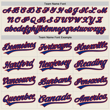 Загрузить изображение в средство просмотра галереи, Custom Cream Royal-Red Authentic Baseball Jersey