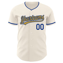 Charger l'image dans la galerie, Custom Cream Old Gold-Royal Authentic Baseball Jersey