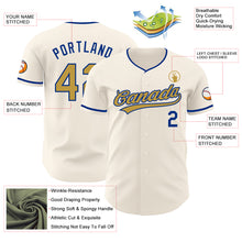 Charger l'image dans la galerie, Custom Cream Old Gold-Royal Authentic Baseball Jersey