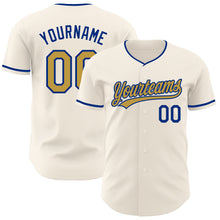 Charger l'image dans la galerie, Custom Cream Old Gold-Royal Authentic Baseball Jersey