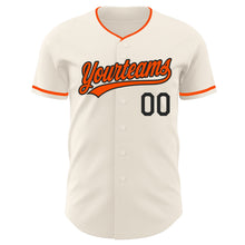 Загрузить изображение в средство просмотра галереи, Custom Cream Orange-Black Authentic Baseball Jersey