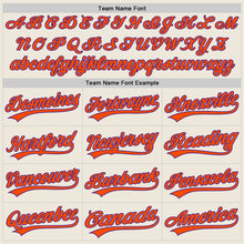 Загрузить изображение в средство просмотра галереи, Custom Cream Orange-Purple Authentic Baseball Jersey