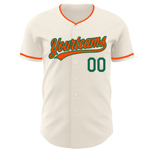 Загрузить изображение в средство просмотра галереи, Custom Cream Orange-Kelly Green Authentic Baseball Jersey