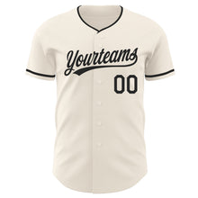 Load image into Gallery viewer, Custom Cream-Black Authentic Baseball Jersey