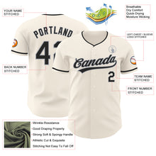 Загрузить изображение в средство просмотра галереи, Custom Cream Black-Gray Authentic Baseball Jersey