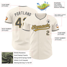 Загрузить изображение в средство просмотра галереи, Custom Cream Steel Gray-Old Gold Authentic Baseball Jersey