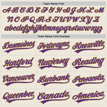 Загрузить изображение в средство просмотра галереи, Custom Cream Purple-Old Gold Authentic Baseball Jersey