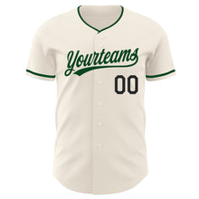 Charger l'image dans la galerie, Custom Cream Green-Black Authentic Baseball Jersey