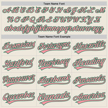 Загрузить изображение в средство просмотра галереи, Custom Cream Medium Pink-Kelly Green Authentic Baseball Jersey