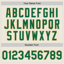 Load image into Gallery viewer, Custom Cream Kelly Green-Old Gold Authentic Baseball Jersey