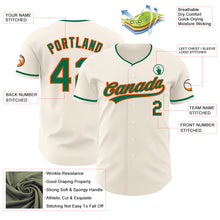 Загрузить изображение в средство просмотра галереи, Custom Cream Kelly Green-Orange Authentic Baseball Jersey