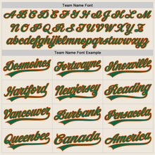 Загрузить изображение в средство просмотра галереи, Custom Cream Kelly Green-Orange Authentic Baseball Jersey