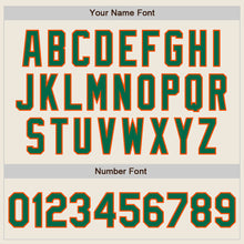 Загрузить изображение в средство просмотра галереи, Custom Cream Kelly Green-Orange Authentic Baseball Jersey