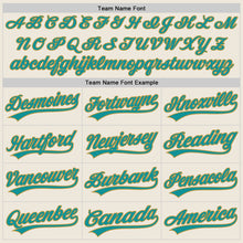 Charger l'image dans la galerie, Custom Cream Teal-Old Gold Authentic Baseball Jersey