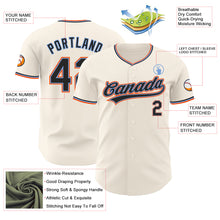Load image into Gallery viewer, Custom Cream Black Powder Blue-Orange Authentic Baseball Jersey
