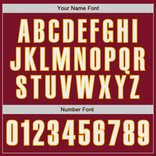 Charger l'image dans la galerie, Custom Crimson White-Gold Authentic Baseball Jersey