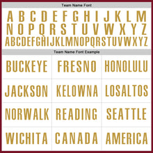 Load image into Gallery viewer, Custom Crimson White-Old Gold Authentic Baseball Jersey