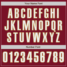 Load image into Gallery viewer, Custom Crimson White-Old Gold Authentic Baseball Jersey