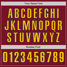 Загрузить изображение в средство просмотра галереи, Custom Crimson Gold-Navy Authentic Baseball Jersey