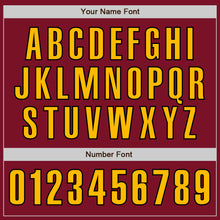 Load image into Gallery viewer, Custom Crimson Gold-Black Authentic Baseball Jersey