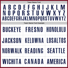 Charger l'image dans la galerie, Custom Crimson White-Navy Authentic Baseball Jersey