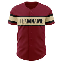 Charger l'image dans la galerie, Custom Crimson Black-Cream Authentic Baseball Jersey