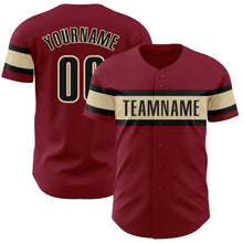 Charger l'image dans la galerie, Custom Crimson Black-Cream Authentic Baseball Jersey