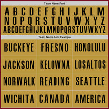 Load image into Gallery viewer, Custom Crimson Old Gold-Black Authentic Baseball Jersey