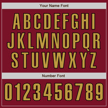 Load image into Gallery viewer, Custom Crimson Old Gold-Black Authentic Baseball Jersey