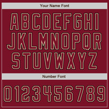 Laden Sie das Bild in den Galerie-Viewer, Custom Crimson Cream-Black Authentic Baseball Jersey