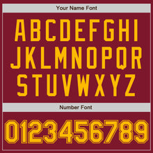 Laden Sie das Bild in den Galerie-Viewer, Custom Crimson Gold Authentic Baseball Jersey