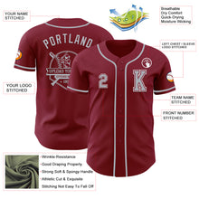 Laden Sie das Bild in den Galerie-Viewer, Custom Crimson Gray-White Authentic Baseball Jersey