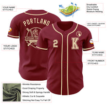 Laden Sie das Bild in den Galerie-Viewer, Custom Crimson Cream Authentic Baseball Jersey