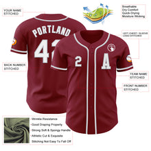Laden Sie das Bild in den Galerie-Viewer, Custom Crimson White-Gray Authentic Baseball Jersey