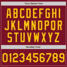Charger l'image dans la galerie, Custom Crimson Yellow Authentic Baseball Jersey