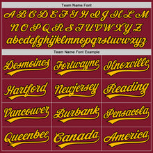 Load image into Gallery viewer, Custom Stitched Crimson Black-Gold Baseball Pullover Sweatshirt Hoodie