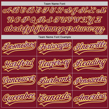 Laden Sie das Bild in den Galerie-Viewer, Custom Crimson White-Yellow Authentic Baseball Jersey