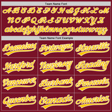 Charger l'image dans la galerie, Custom Crimson Yellow-White Authentic Baseball Jersey