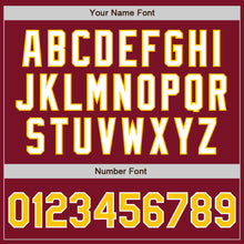 Charger l'image dans la galerie, Custom Crimson Yellow-White Authentic Baseball Jersey