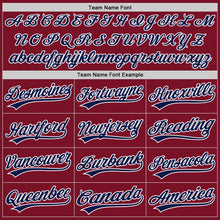 Laden Sie das Bild in den Galerie-Viewer, Custom Crimson Navy-White Authentic Baseball Jersey